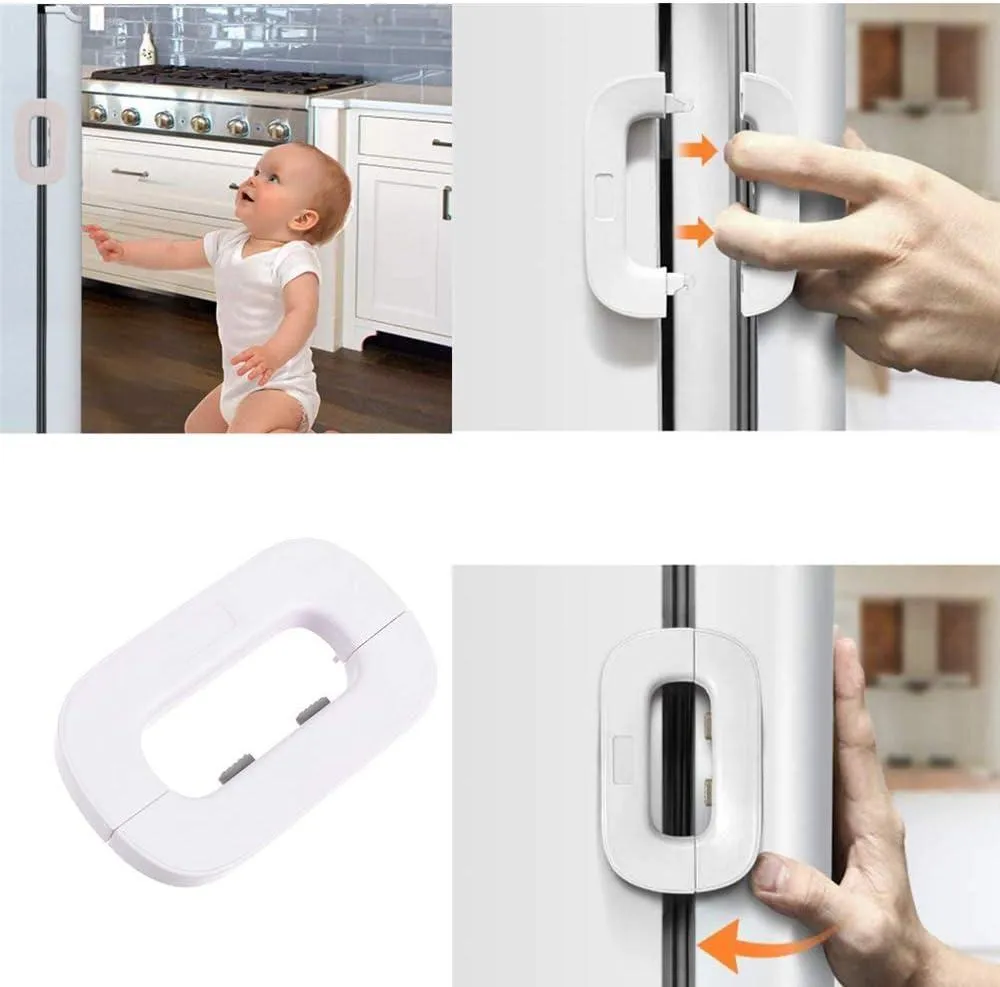 Child Safety Fridge Lock – One Hand Operation Refrigerator Door Lock for Kids | ABS Material - Image 6