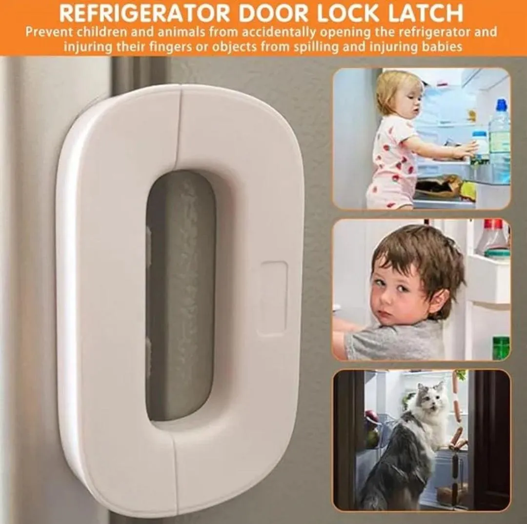 Child Safety Fridge Lock – One Hand Operation Refrigerator Door Lock for Kids | ABS Material - Image 7