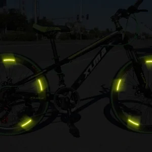 (20pcs) Wheel center reflective stickers Stripe | wheel hub sticker for Car, bicycle, motorcycle | car warning sticker (Random colors)