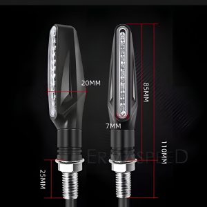 Pack of 1 pair(2pcs) - Audi Flow Style Led Motorcycle Turn Signals Indicator Amber Light
