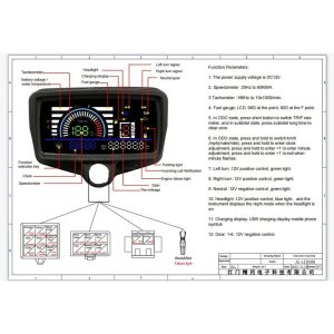 Digital speedometer for cg125 bike fully digital meter for motorcycle