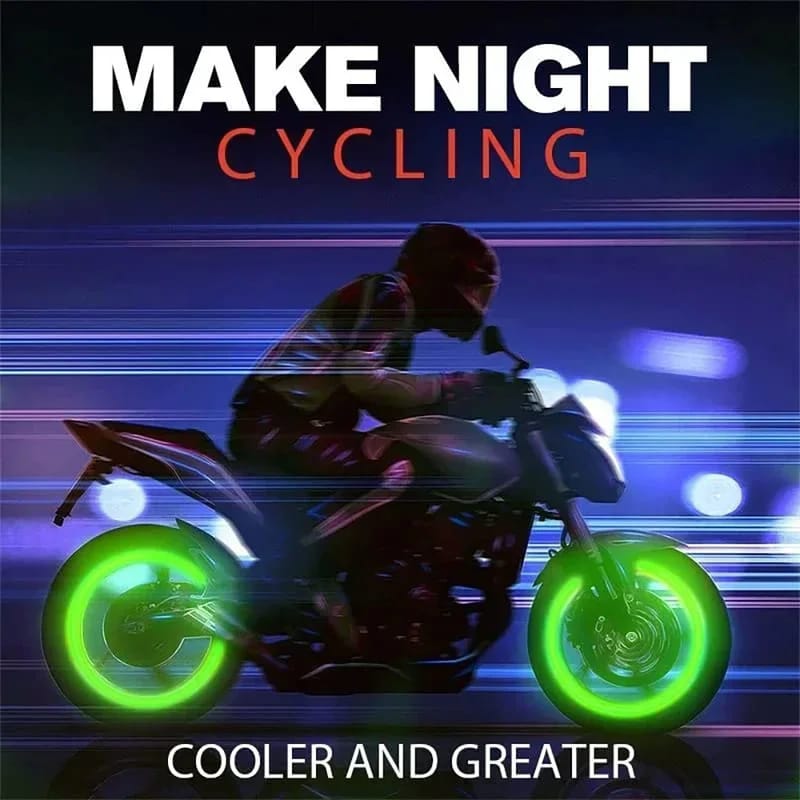 Luminous Valve Motorcycle Bicycle Bike Car Wheel Tyre Hub Cap Fluorescent Night Glowing Luminous Valve Stem Caps Decor - Image 5