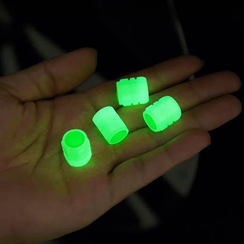 Luminous Valve Motorcycle Bicycle Bike Car Wheel Tyre Hub Cap Fluorescent Night Glowing Luminous Valve Stem Caps Decor - Image 3