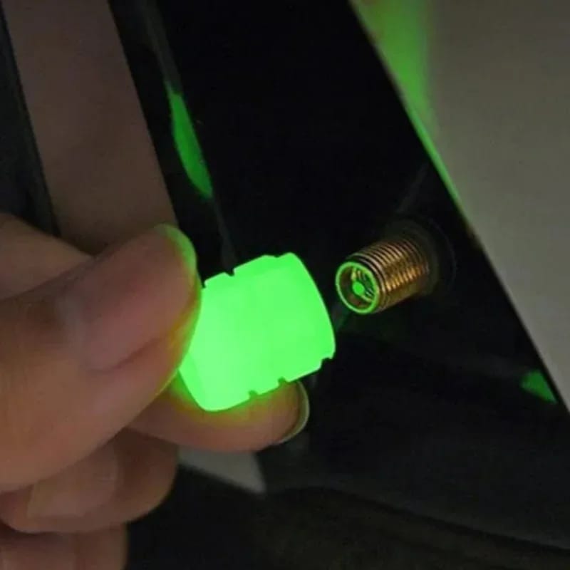 Luminous Valve Motorcycle Bicycle Bike Car Wheel Tyre Hub Cap Fluorescent Night Glowing Luminous Valve Stem Caps Decor - Image 2
