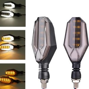 2Pcs Motorbike Universal LED Indicator With  DRL And Yellow Parking Light For all bikes (Random Color)