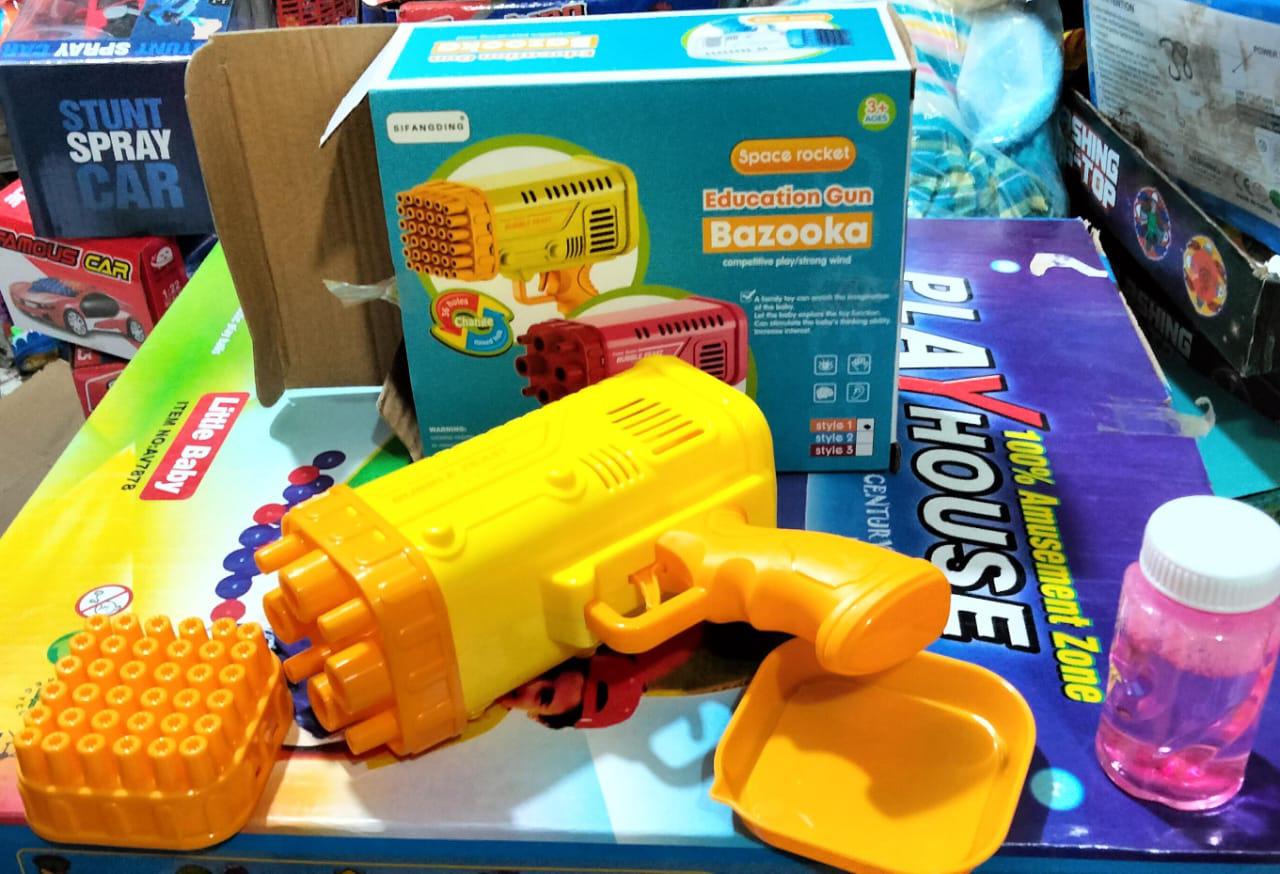 36 / 8 hole bazooka bubble Water gun | Bazooka Water Bubble Gun Toy for Kids, toddlers | Out door Fun Water Spray Gun (Random color) - Image 5