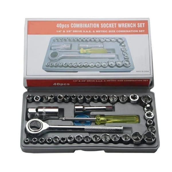40pcs Aiwa Socket Wrench Tool Kit & Screwdriver And Socket Set - Image 4