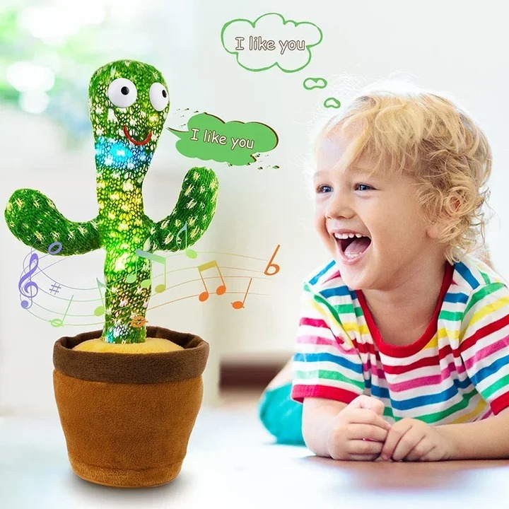 Interactive Dancing Cactus Toy â Singing, Talking, Voice Recording Plush with USB Rechargeable Function â Fun Educational Gift for Babies and Kids (Ages 6 Months & Up) - Rechargeable & With Box - Image 3