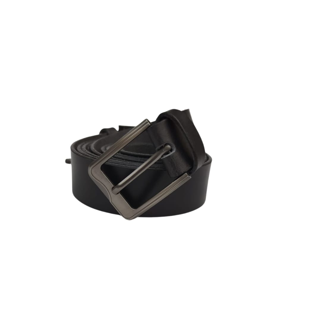 (Big Size) - Men buffalo leather belt | Waist Belt for boys & Mens (Black) - Image 3