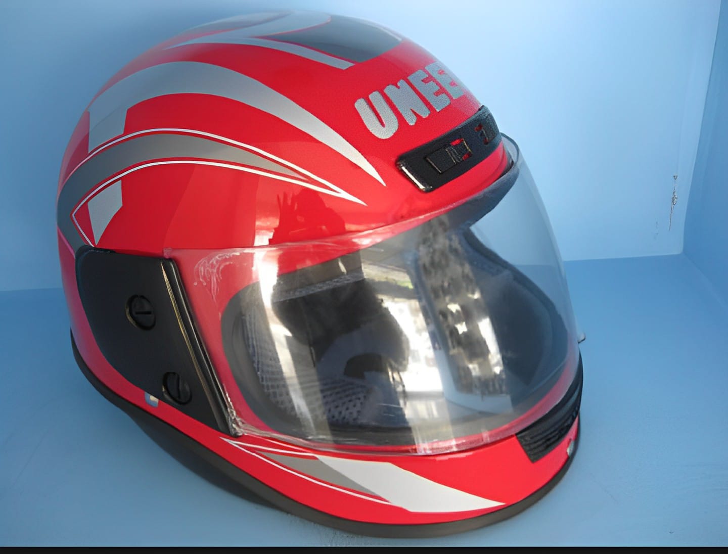 Uneed Bike Helmet unbreakable - Black - Transparent Visor - Motorcycle Helmet - Motorbike Helmet - Image 3