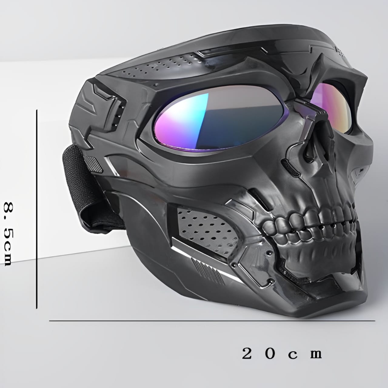 Motorcycle Skull Mask Cycling Windproof Full Face Skeleton Protective Mask Colorful Sickle Color Tactical Bike Bicycle Mask - Image 2
