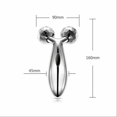 3D Face Massager Roller ? 360? Rotation Handheld Y-Shape Plastic Tool for Face Lifting, Anti-Wrinkle, Skin Firming, and Full Body Relaxation | NM-091 ( Random Color ) - Image 4