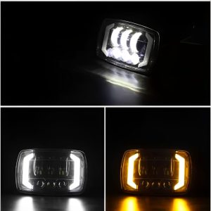 R60 Upgraded Headlight Beam for Honda CD70 / CG125 â Aluminum Body with Built-in DRL and Yellow Turn Indicators