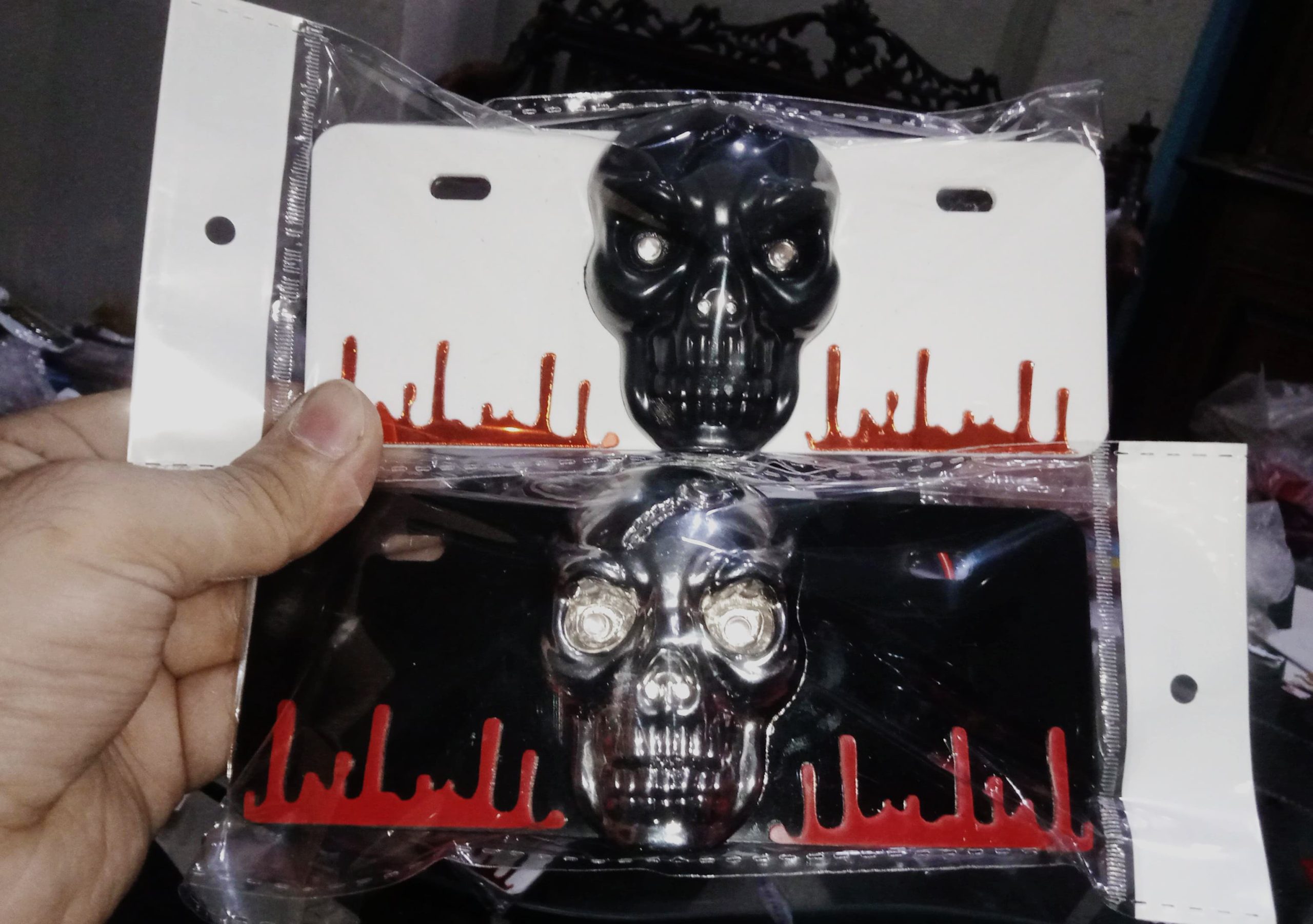 Skull LED Back Number Plate for 70cc & 125cc Bikes â Most Trending Styling Accessory