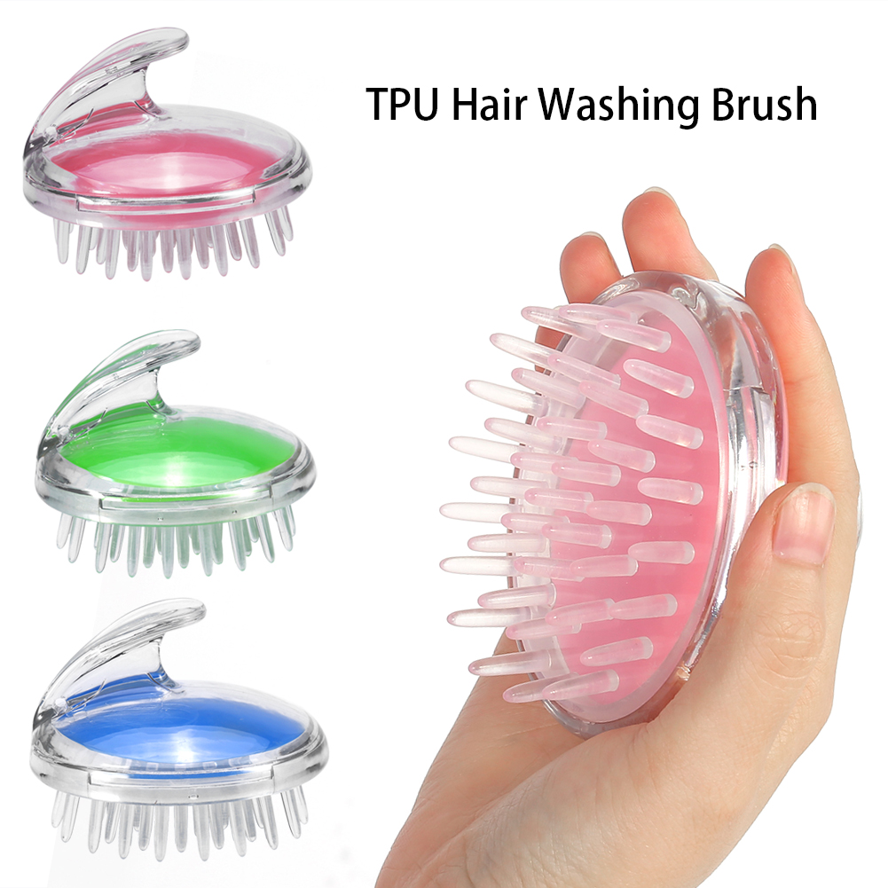 Hair Wash Brush & Scalp Massage Comb Anti-Dandruff Silicone Shampoo Brush | Deep Scalp Cleanser, Hair Growth Massager, Anti-Itch & Anti-Hair Fall Tool | Random Color
