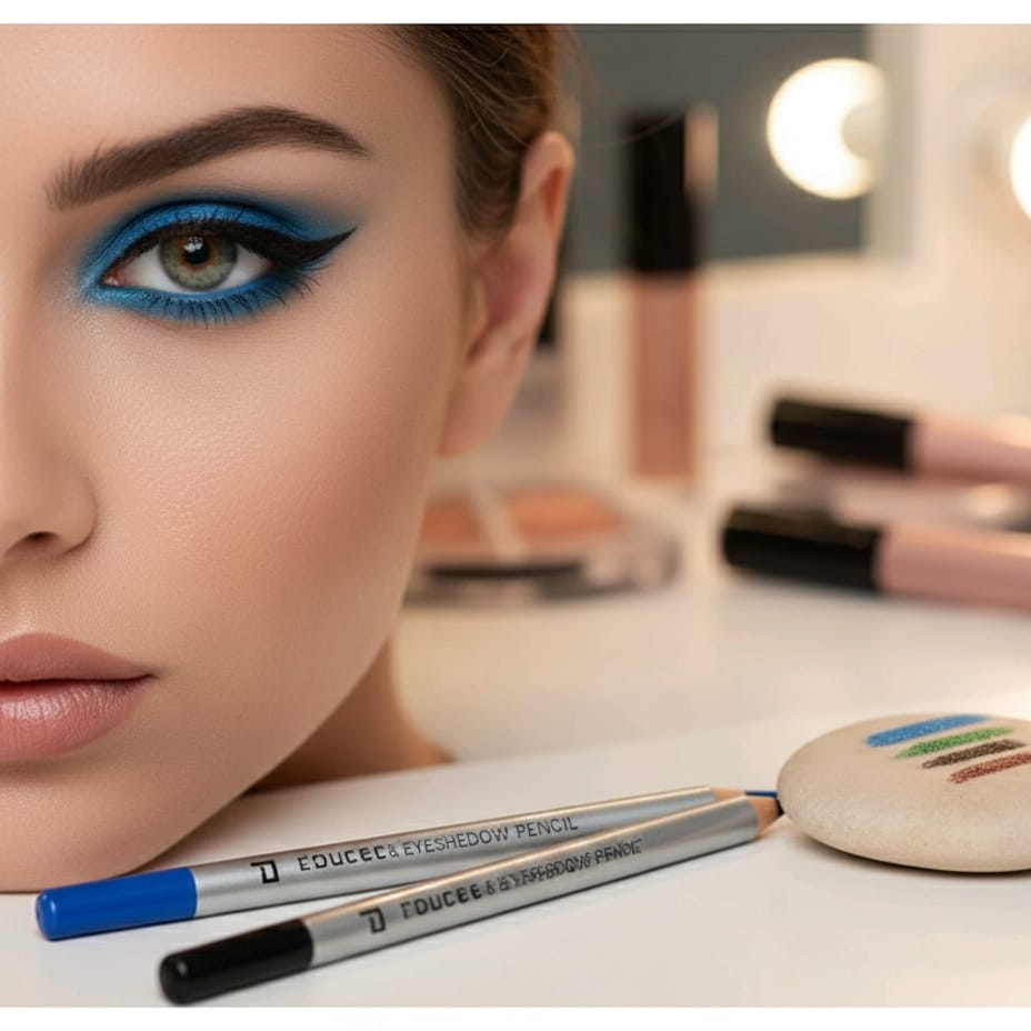 12 Pcs Multicolor Eyeshadow & Eyeliner Pencils Set Creamy Smooth Makeup Pencils - Image 2
