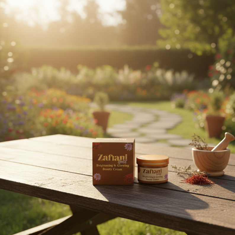 Zafrani Gold Brightening & Glowing Beauty Cream | 100g | Radiant Skin | Premium Skincare - Image 3