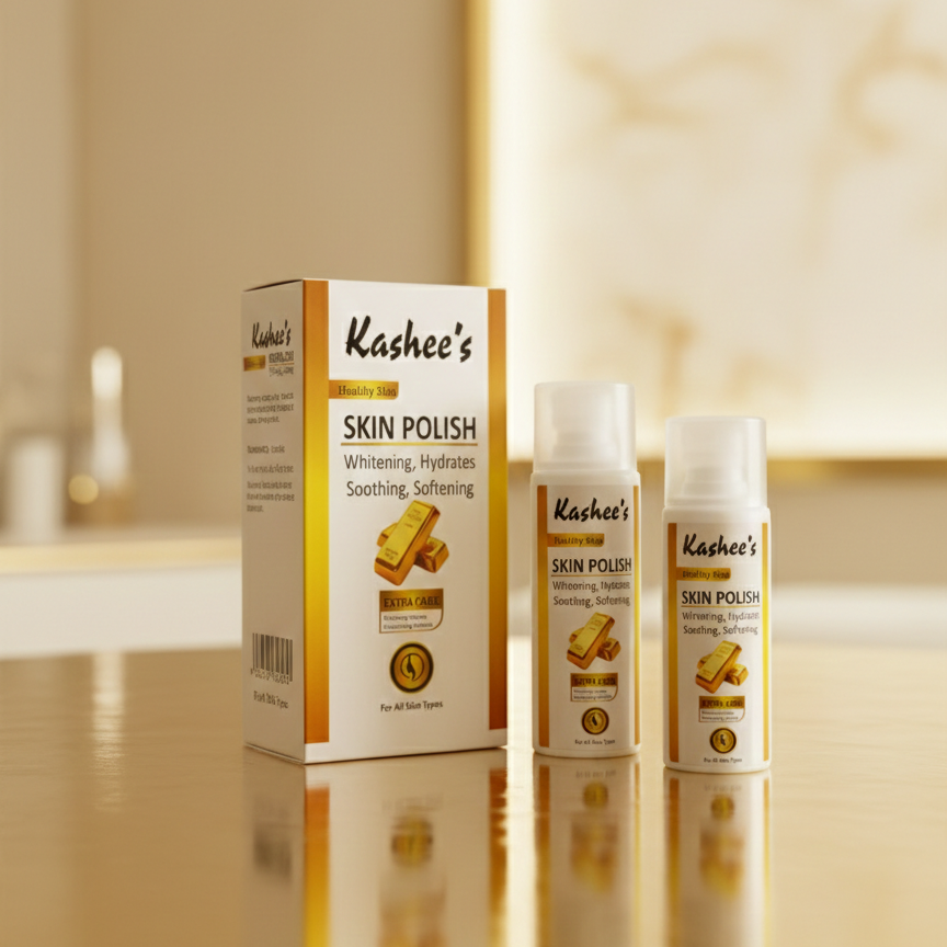 Kashees Healthy Skin Polish Whitening & Hydrating Extra Care Formula (For All Skin Types) Pack of 02 - Image 2