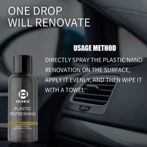 Ouhue Plastic Refreshing Nano Coating â Advanced Car Interior And Exterior Plastic Restorer For A Like-New Shine And Long-Lasting Protection