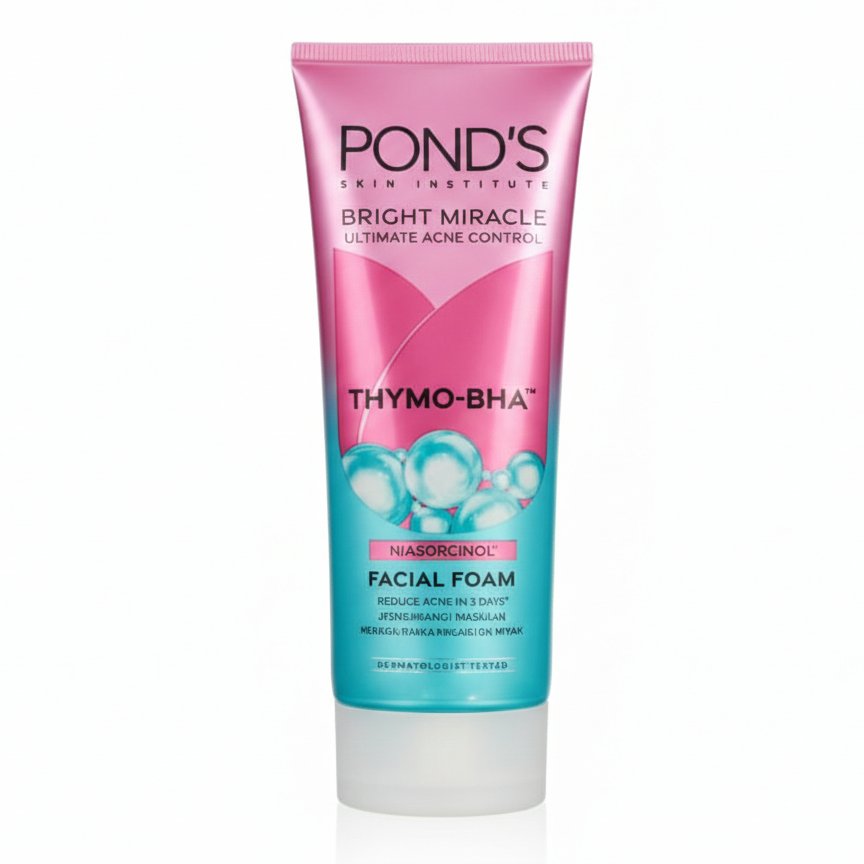 PONDS Bright Miracle Facial Foam Range Oil Control, Acne Control, Brightening & Whip Collagen Face Wash - Image 4