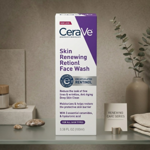 Renewing Retinol Face Wash Anti-Aging Cleanser with Ceramides & Hyaluronic Acid for All Skin Types (100ml)