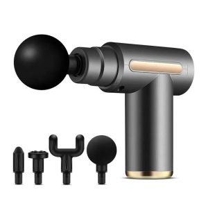 Professional Smart Percussion Massage Gun  High-Intensity Deep Tissue Muscle Massager With 4 Interchangeable Heads
