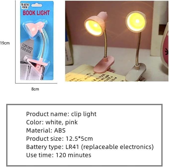 Mini Book Light with Clip ? Portable LED Reading Lamp, Travel Bedroom Night Light, Eye Protection (Random Color) - Image 5