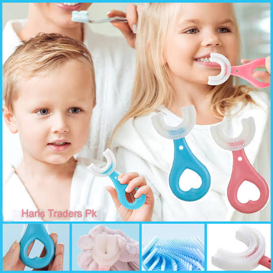 Baby Toothbrush Children's Teeth Cleaning Brush Kids U-Shaped Toothbrush Mouth Oral Cleaning Brush - Image 2