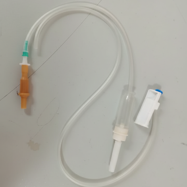 Disposable I.V Drip Set Sterile Intravenous Infusion Set with Regulator - Image 2