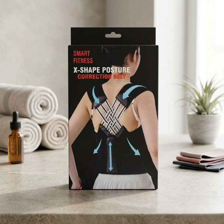 Smart Fitness X-Shape Posture Correction Belt Back & Shoulder Support for Men & Women - Image 3
