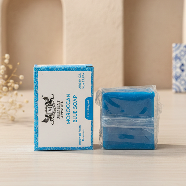 Midhat Apparel Moroccan Blue Soap With Premium Quality Gentle Cleansing And Refreshing Experience For Daily Use - Image 2