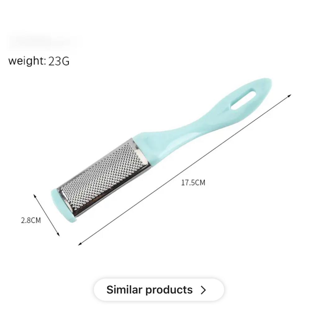 2 in 1 Latest Hot Sale Foot File Pedicure Professional Foot Rasp Hard Skin Remover Tool and Nails ( Random color) - Image 4