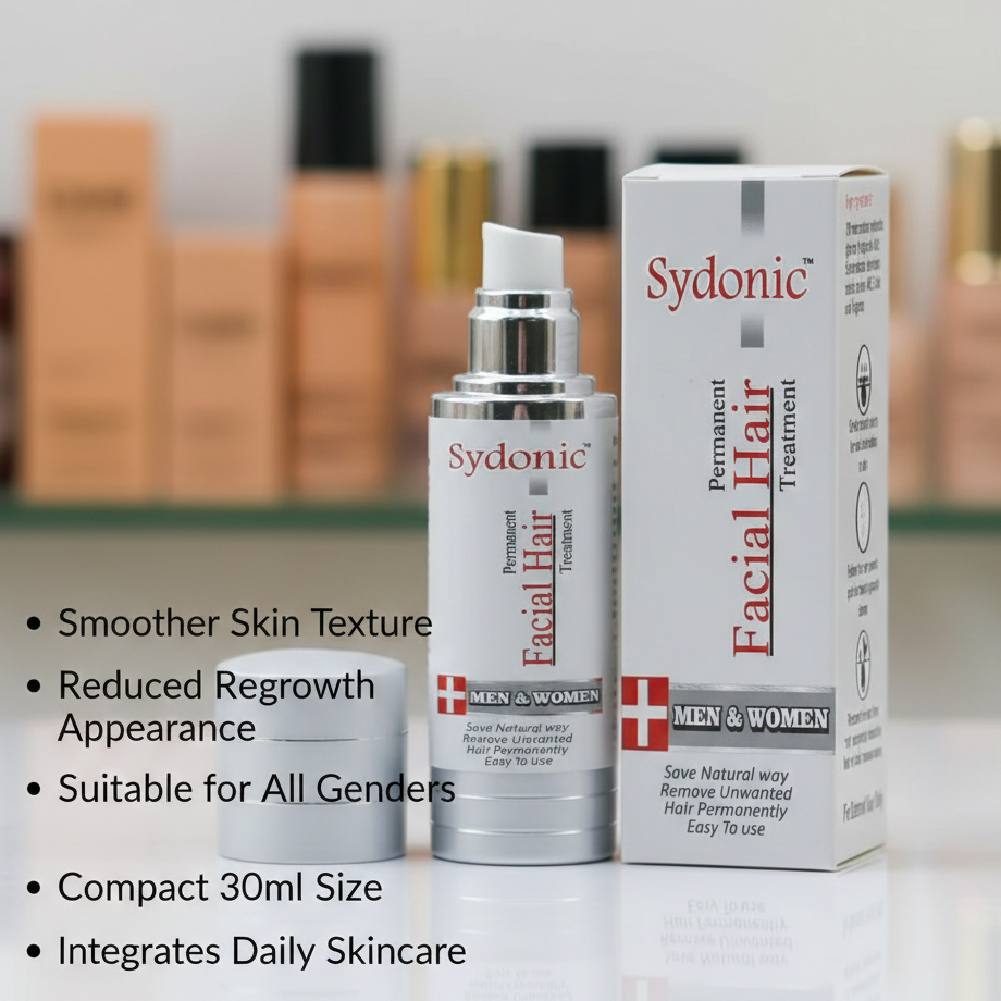 Sydonic Permanent Facial Hair Treatment 30ml | Advanced Hair Reduction Solution for Men & Women - Image 3