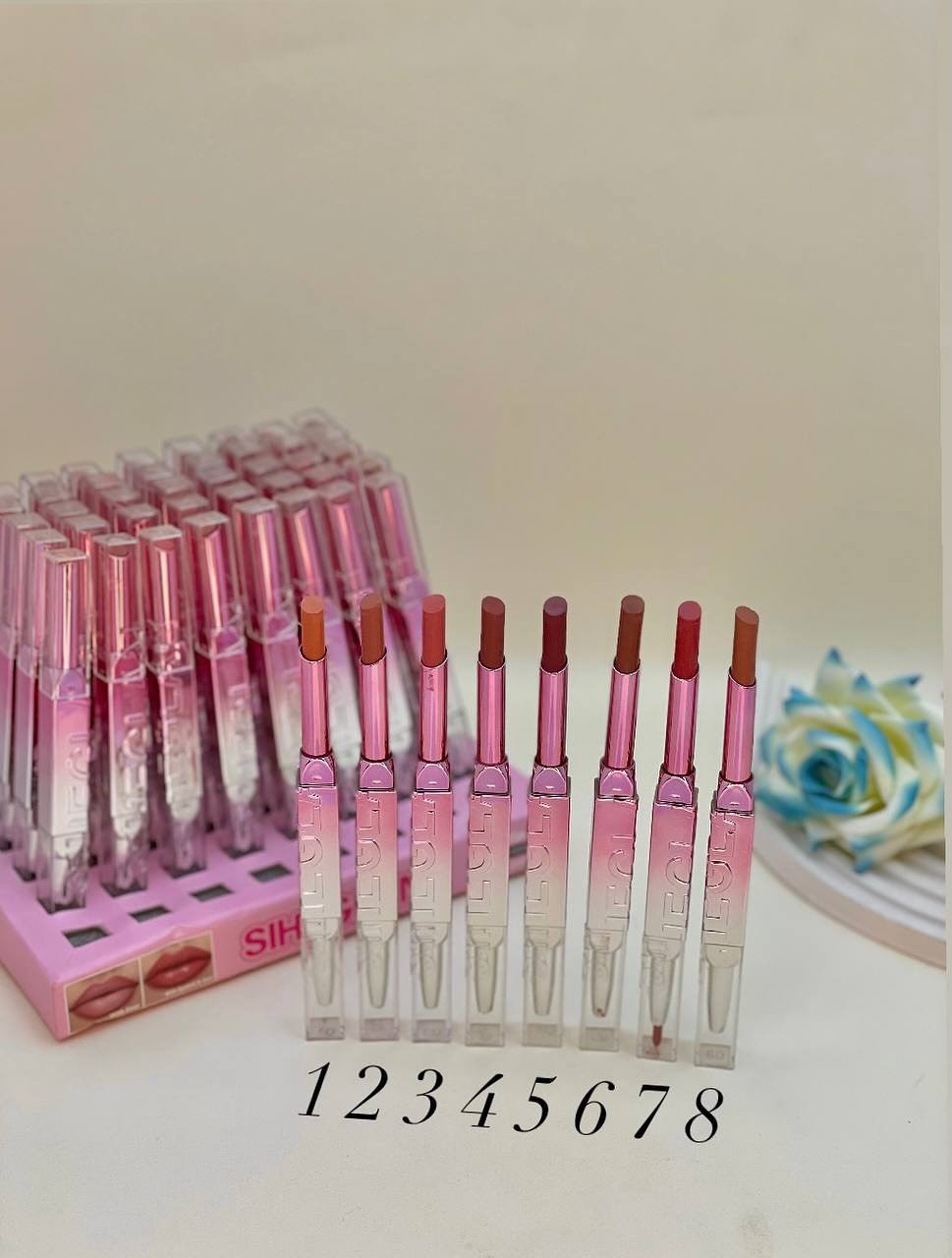 Sighelan 2 In 1 Lipstick And Lip Liner Providing Smooth Application Rich Color Comfortable Use - Image 3