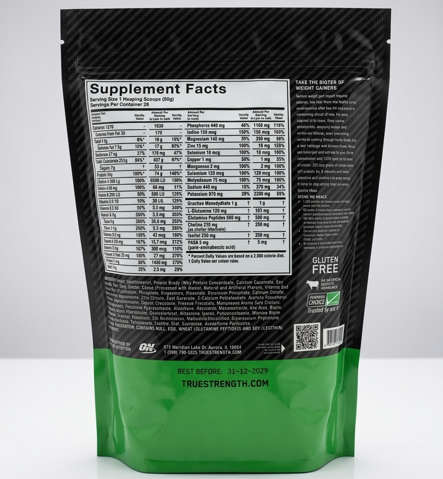 Optimum Nutrition Serious Mass Weight Gainer 2LB Pack High Calorie Protein & Muscle Mass Support - Image 2