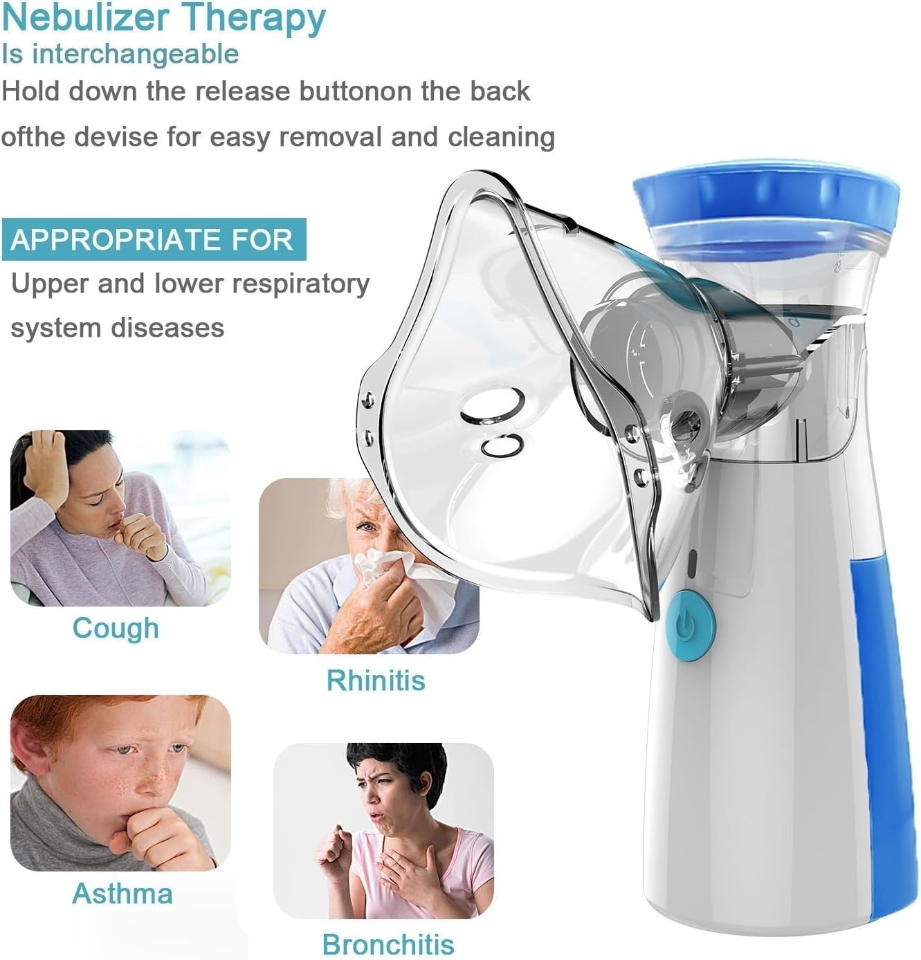 Portable Mesh Nebulizer Quiet & Rechargeable for Kids and Adults - Image 4
