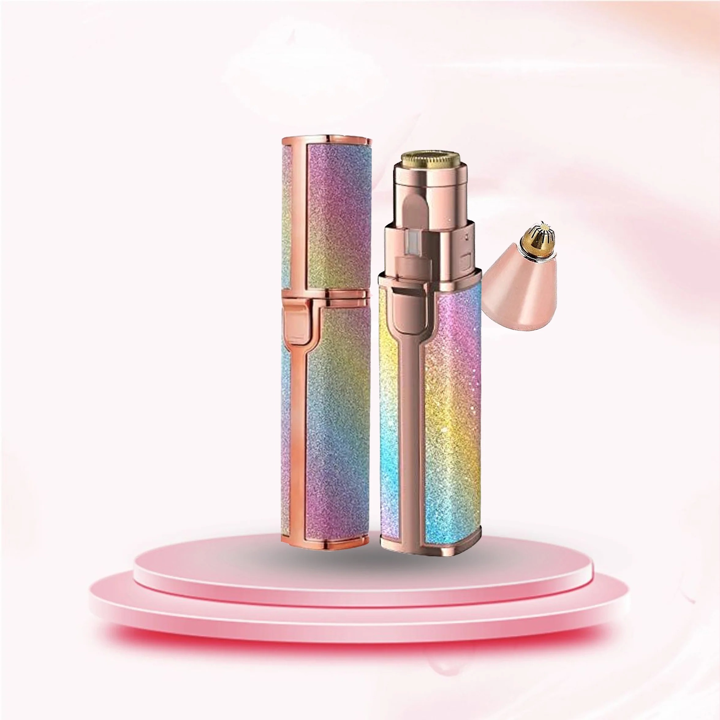 Flawless 2 In 1 Eyebrow Trimmer Multi Attractive Color With USB Charging Cable And Cleaning Brush - Image 2