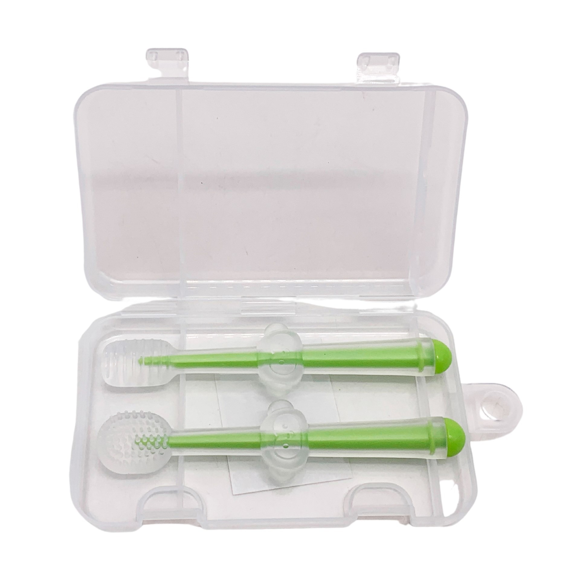Infant Baby Silicone Toothbrush & Tongue Cleaner Pack of 2 with PP Storage Box for Oral Care - Image 4