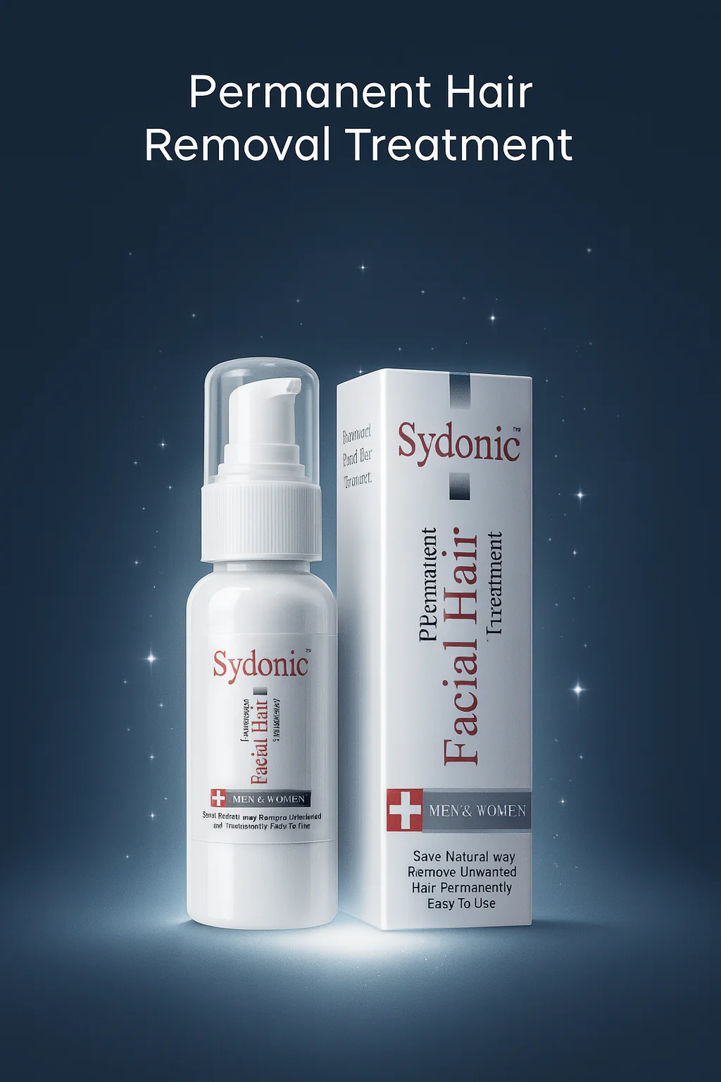 Sydonic Permanent Facial Hair Treatment – 100ml for Men & Women - Image 2