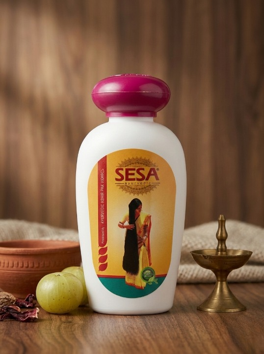 SESA Hair Oil 100ml Anti Dandruff & Lice | For Hair Growth, Scalp Infection & Stress Relief | Made in India