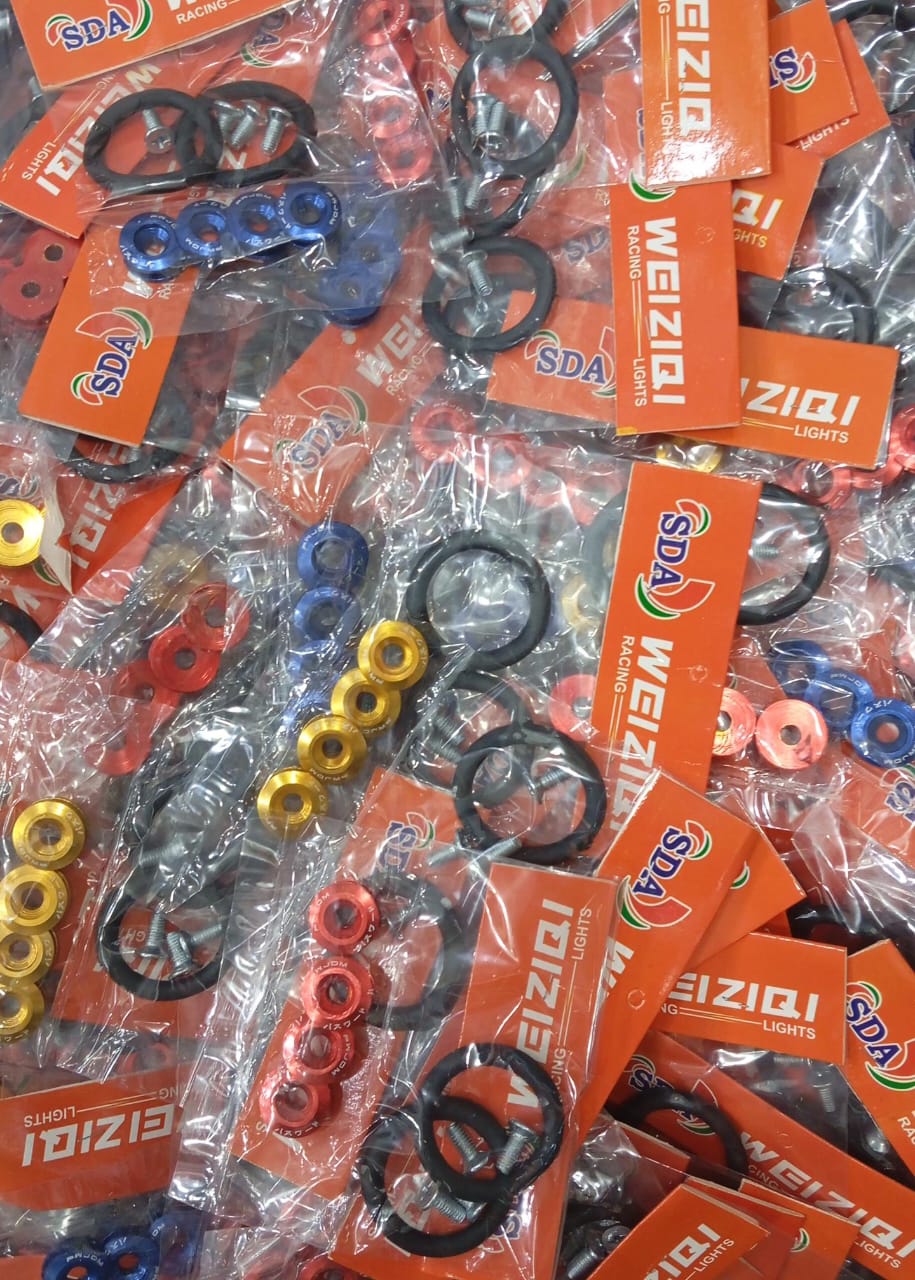 Motorcycle Fancy Chain Cover Bolts with Washer 4 Pcs Set â Red, Golden, Blue - Image 5