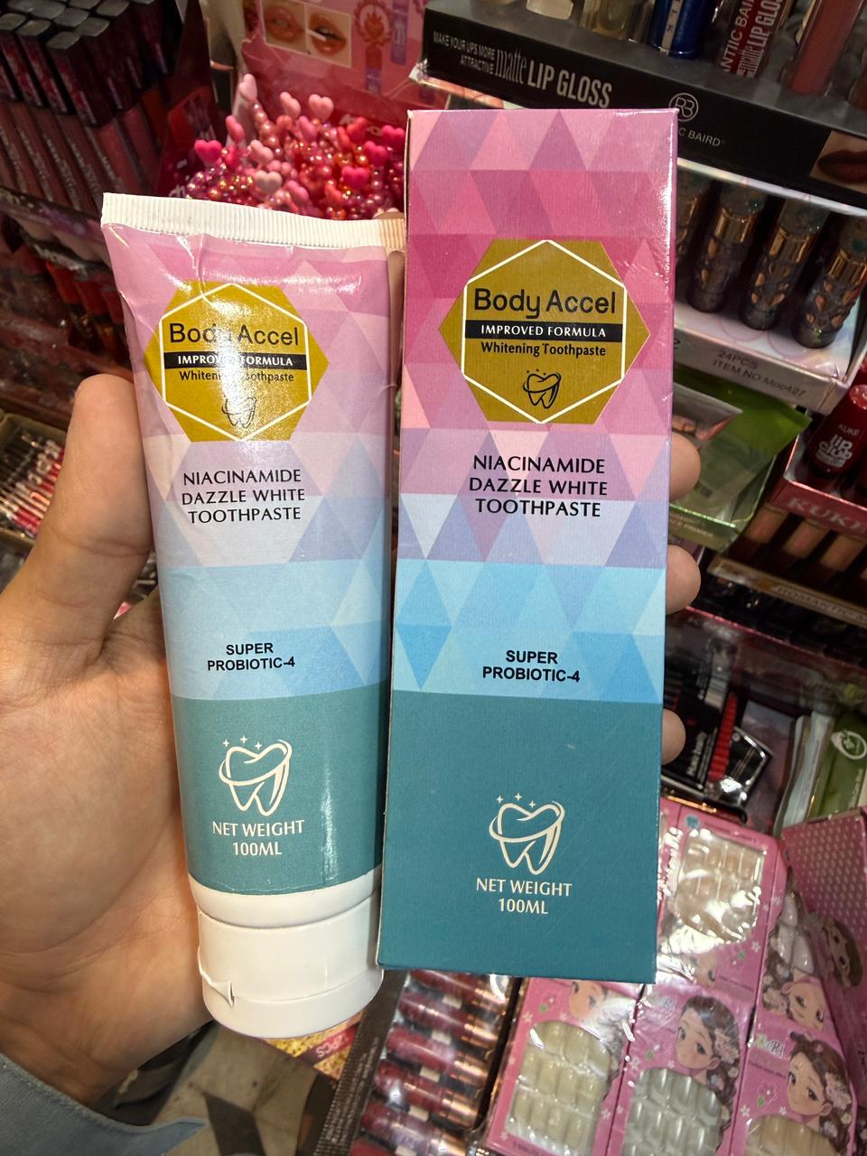 Body Accel Whitening Toothpaste Advanced Teeth Whitening & Fresh Breath Formula (100ml) - Image 4
