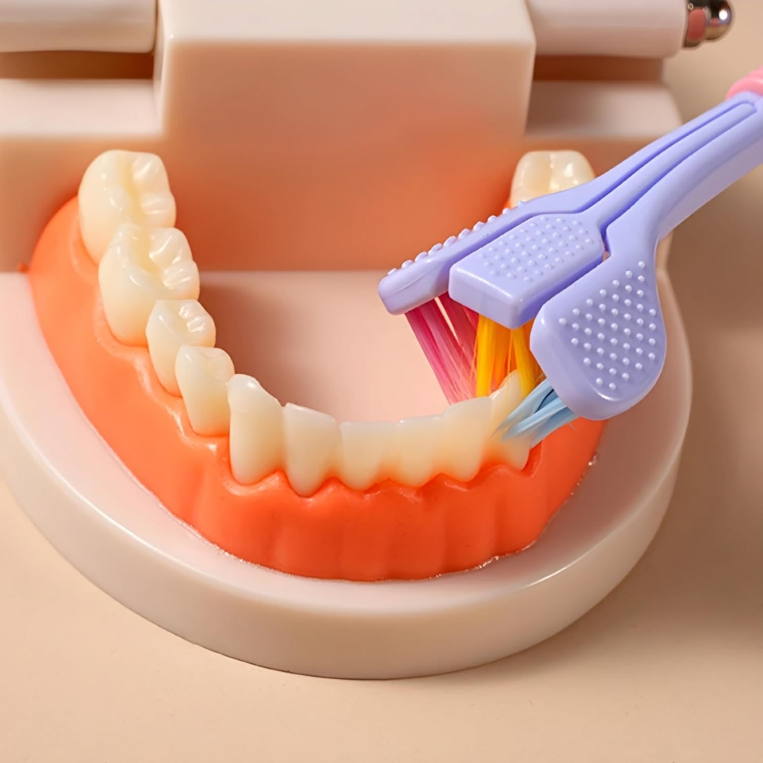 Three-Sided Ultra Soft Bristle Toothbrush Gentle Oral Care Safety Teeth Cleaning Brush | Pack of 2 - Image 3
