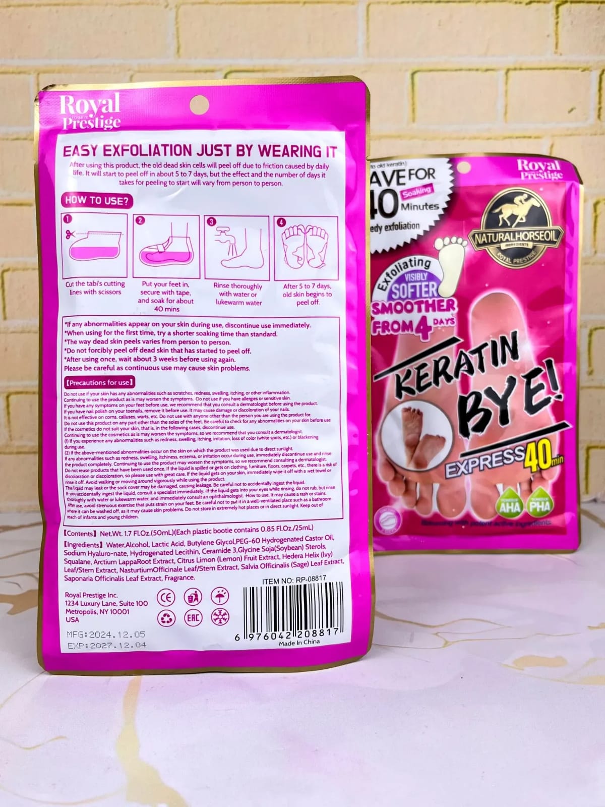 Royal Prestige Keratin Bye Express Peeling Foot Mask (50ml) - Image 3