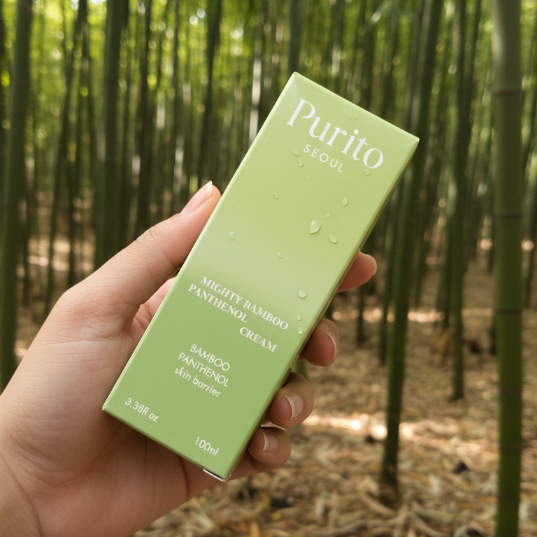 Purito Mighty Bamboo Panthenol Cream 100ml Deep Hydration, Skin Barrier Repair & Soothing Moisturizer - Image 4