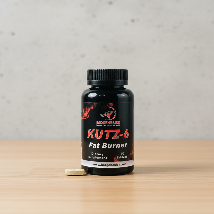 BIOGENESISS KUTZ-6 Extreme Thermogenic Fat Burner Advanced Metabolic Support & Energy Booster for Weight Management (60 Dietary Tablets)