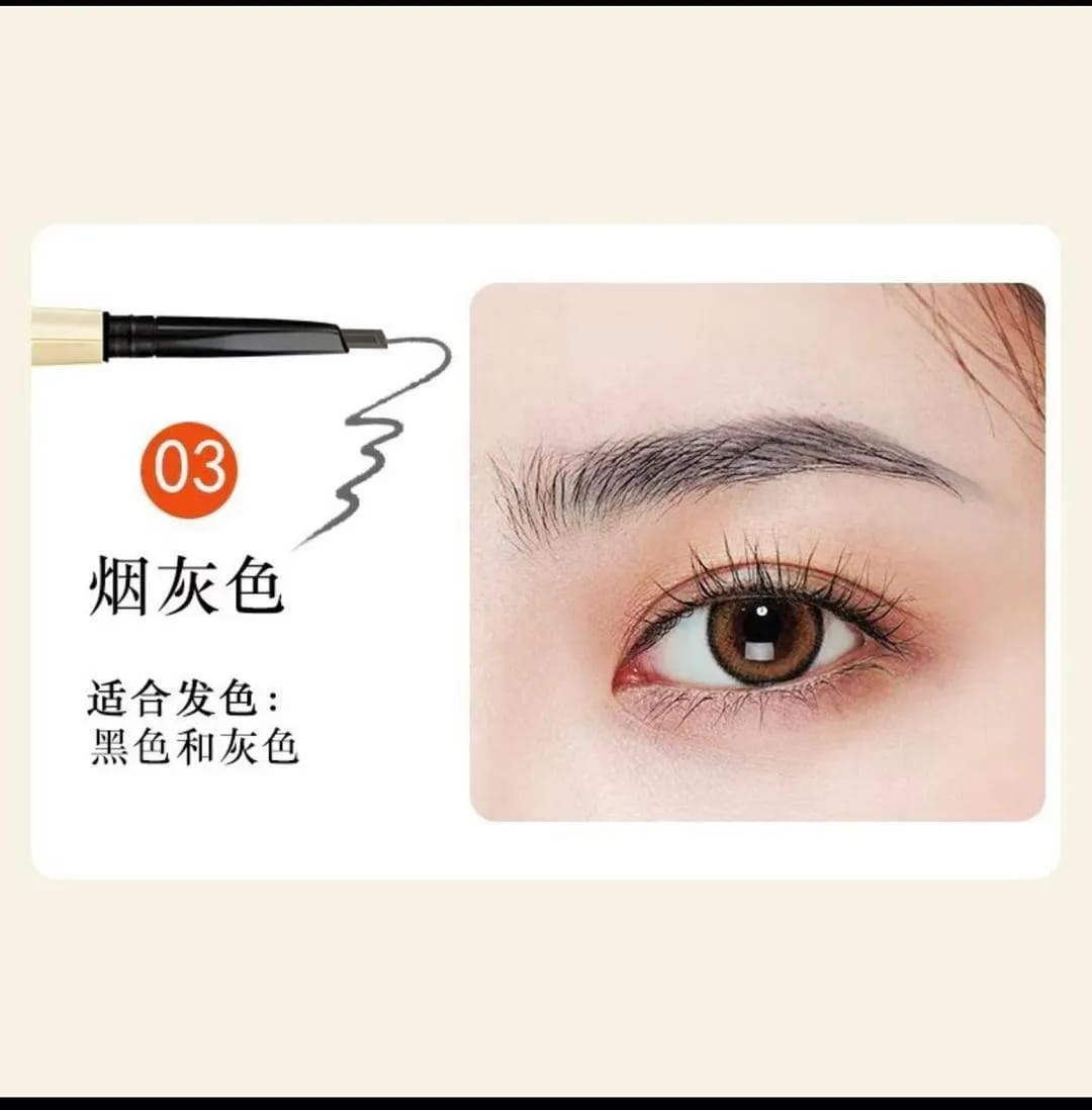 3 In 1 Eyebrow Pencil Brush And Razor Comfortable Use Smooth Application Compact Design For Daily Grooming Needs - Image 2