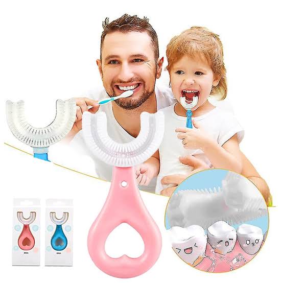 Baby Toothbrush Children's Teeth Cleaning Brush Kids U-Shaped Toothbrush Mouth Oral Cleaning Brush - Image 3