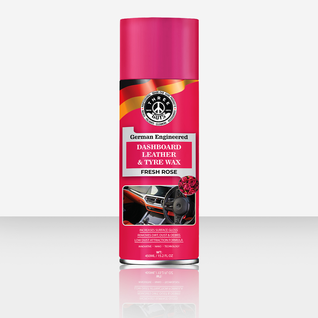 THREE GUYS Dashboard, Leather & Tyre Wax (450ml) | Ocean Vibes Fragrance | German Formula with UV & Dust Protection - Image 4