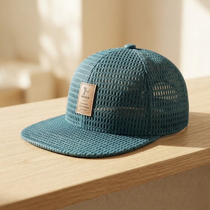 Mesh Breathable Baseball Cap Lightweight Summer Sun Hat (Jali Material)